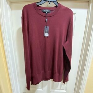 rag and bone Barrow Burgundy Slim Crew Pullover​​​​​​​​​​​​